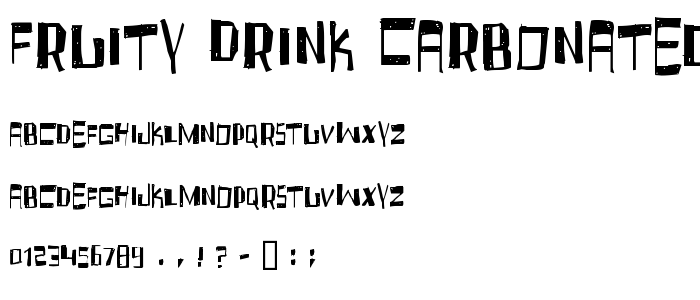 Fruity Drink Carbonated font